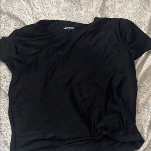 Large Black Athletic Womens T-Shirt